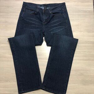 Bogari Jeans Mid Rise Whiskered Straight Leg Blue Womens Size 8